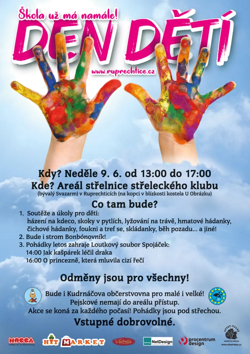 Plakát Den dětí 2019 u Kudrnáče